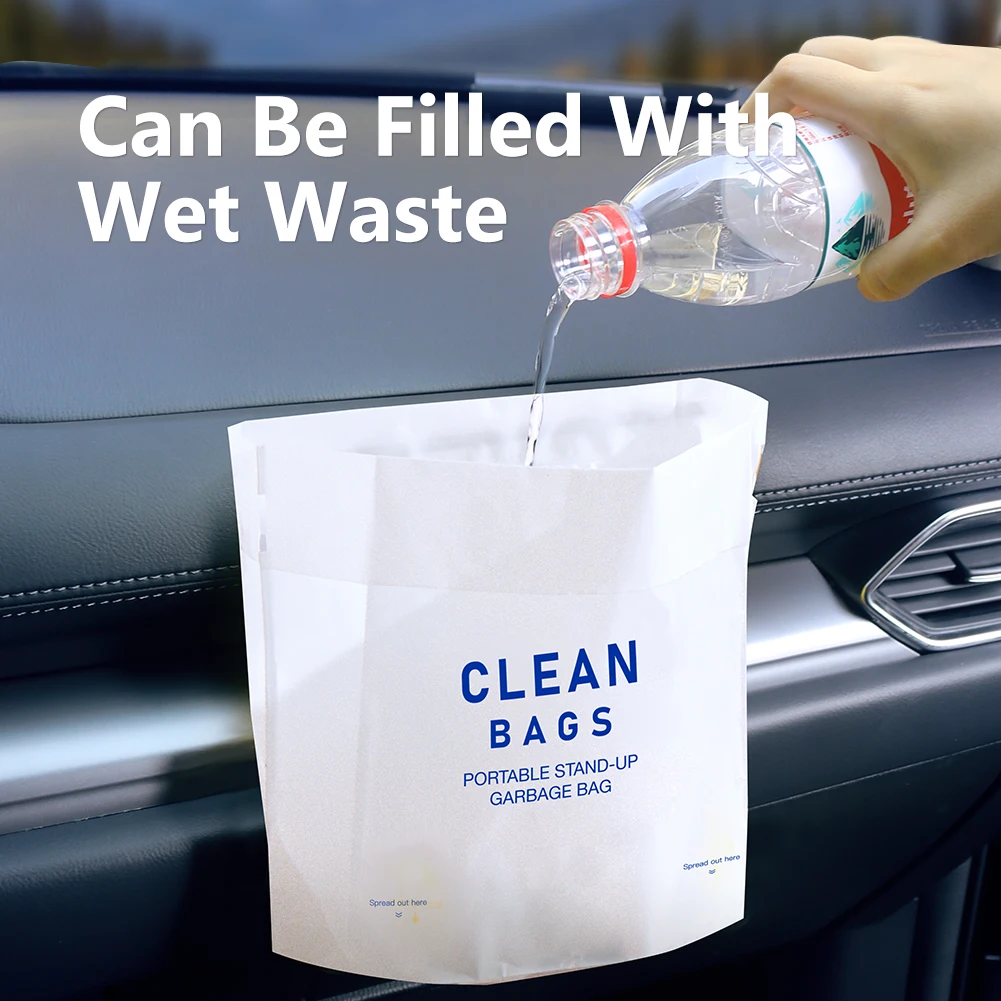 Car Trash Bag Disposable Self-Adhesive Garbage Can Auto Seat Back Hanging Trash Bag Office Kitchen Garbage Storage 20 PCS trash bags disposable trash bags garbage bags