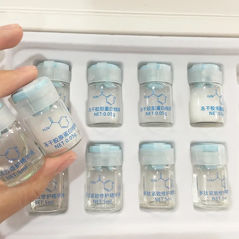 Korea Facial Hydrolyzed Silk Protein Collagen Thread Ball Serum Moisturiz Hydration Lifting Firm Fine lines Essence SkinCare 3