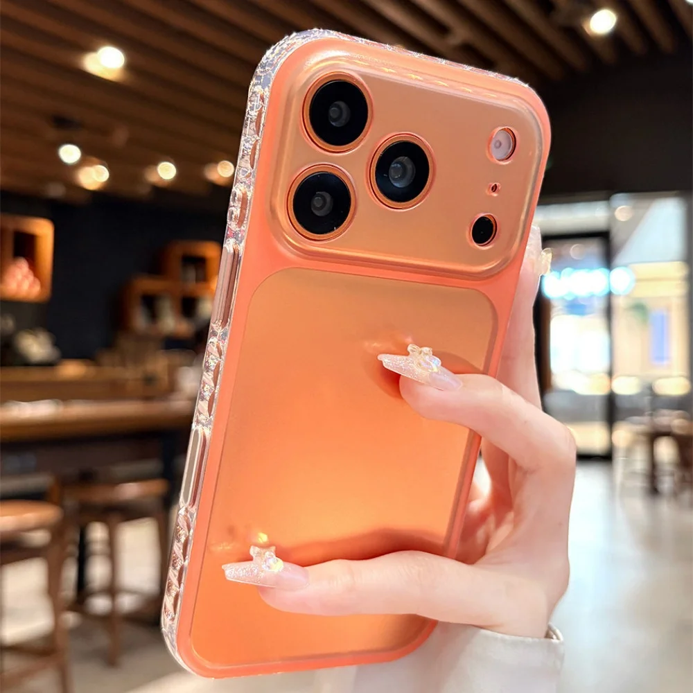 Luxury Aurora Laser Gradient Matte Case with Camera Control Button Cover