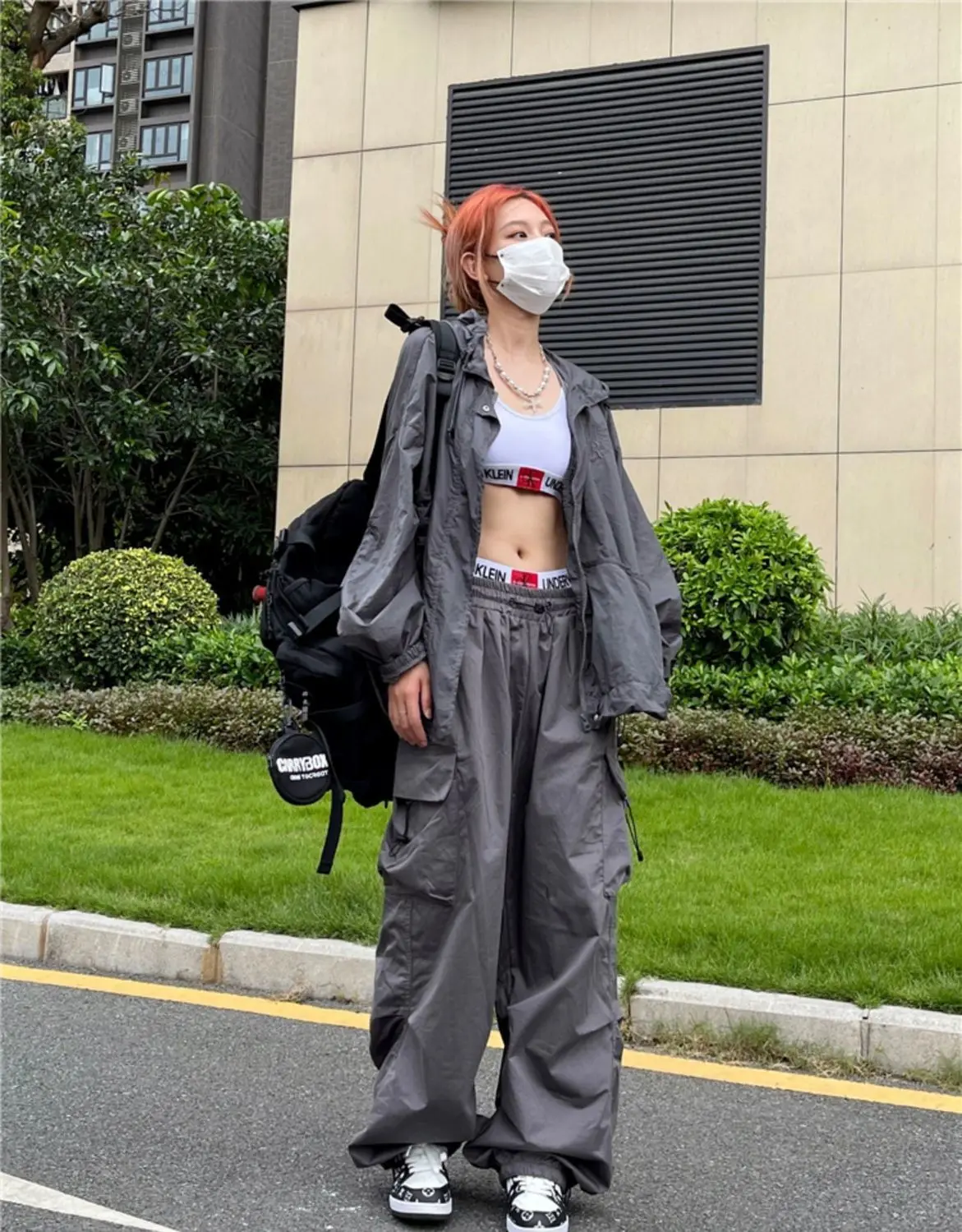 パンツ PPFM banana parachute cargo pants y2k Sd003b5084d1f46f8aba9a0289079f