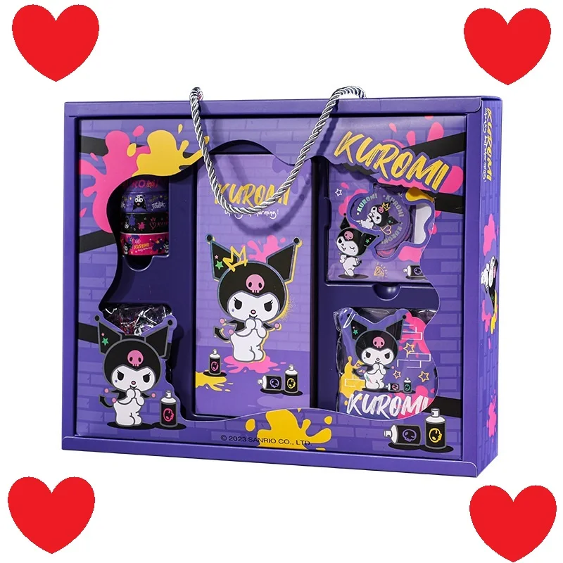 

Sanrio Kuromi Exquisite Gift Box Suit Kawaii Anime Figure Send To Girlfriend Best Friend Student Child Premium Birthday Present