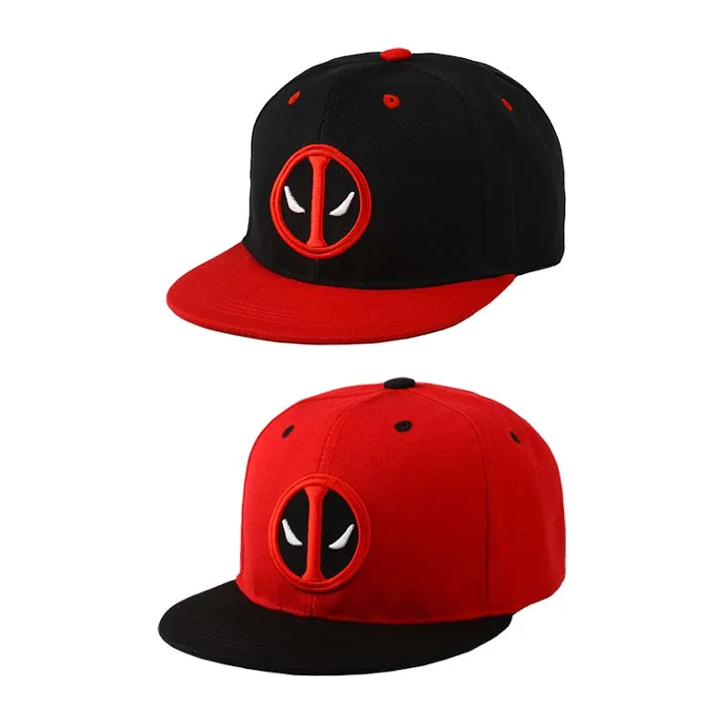 Adult Deadpool Hat Baseball Cap Cosplay Film Character Hip Hop Adjustable Duckbill Hats Flat Brim Sunshade Outdoor Unisex Caps 5