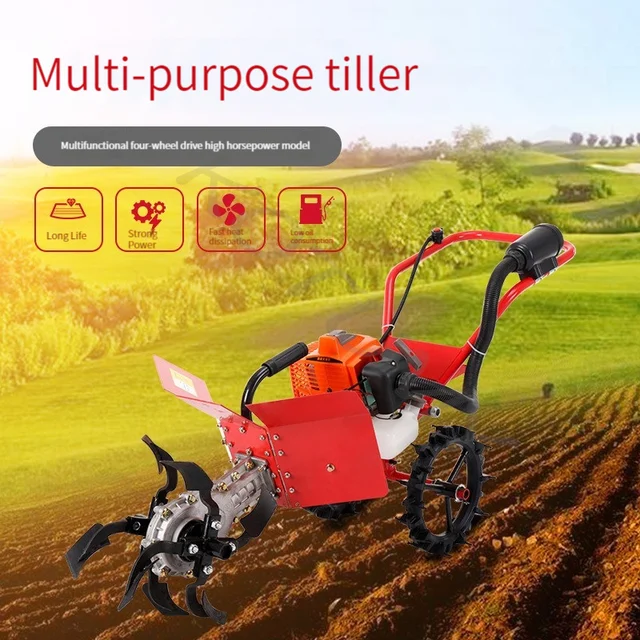 Gépi Talaj Meglazító Berendezés Benzin Teljesítmény Mini Tiller Kerti Kultivátor Forgó Kapa - Image 2
