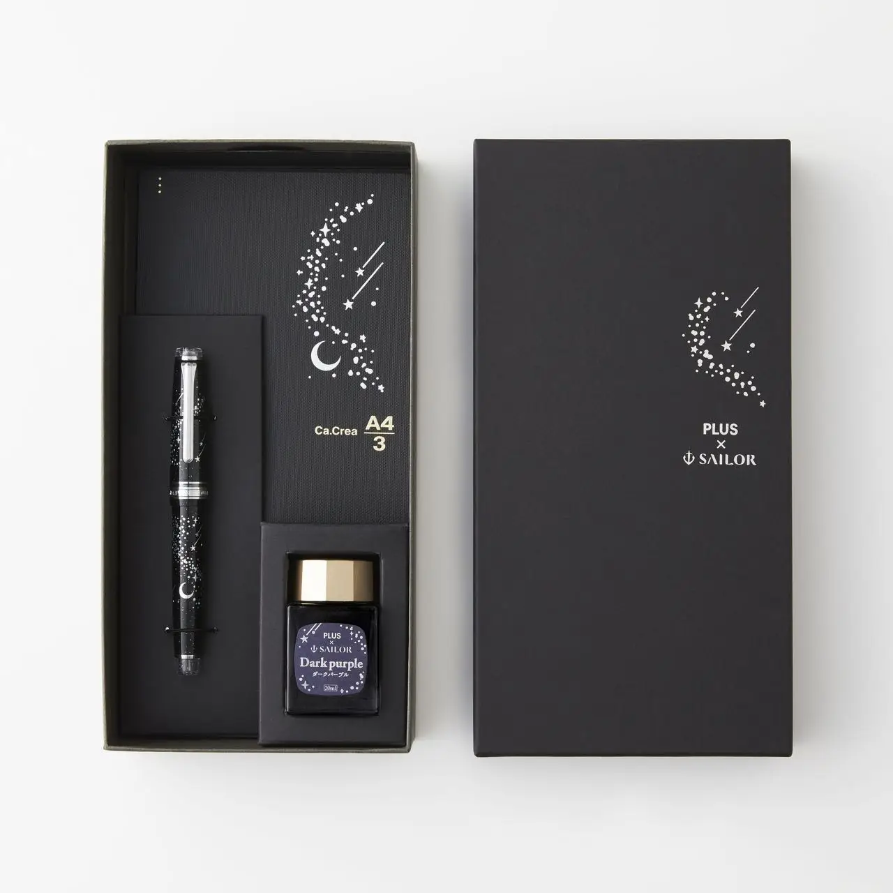 

Original SAILOR X PLUS Limited Starry Sky Resin Fountain Pen Meteor Moon Ink Set 14K Gold Nib Writing Business Christmas Gift