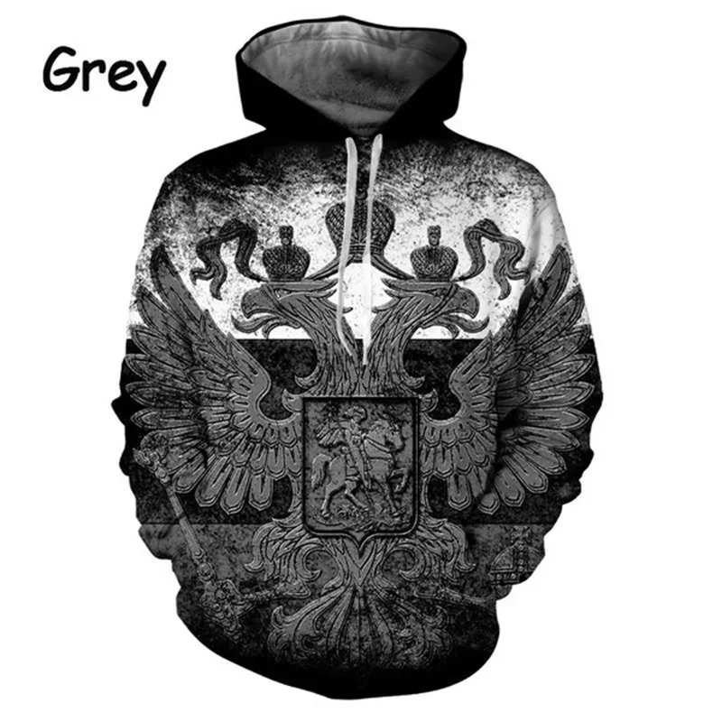 Sudadera con capucha de manga larga para hombre, con estampado 3D de bandera rusa, sudadera informal de talla grande, sudadera con capucha para hombre, ropa de calle con personalidad