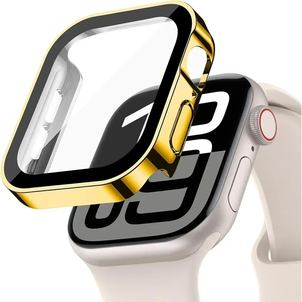 Premium Tempered Glass Bumper Cover for Apple Watch - Ultra Clear Screen Protector