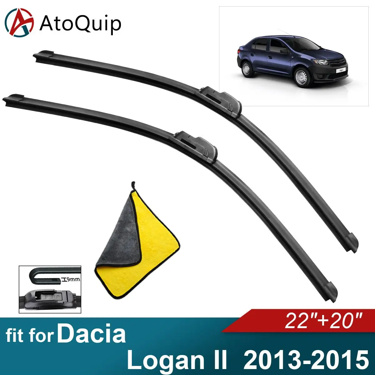 

Car Windshield Wiper Blades Fit For Dacia Logan II Wiper Blades Soft Rubber Auto Front Windscreen 2013 2014 2015