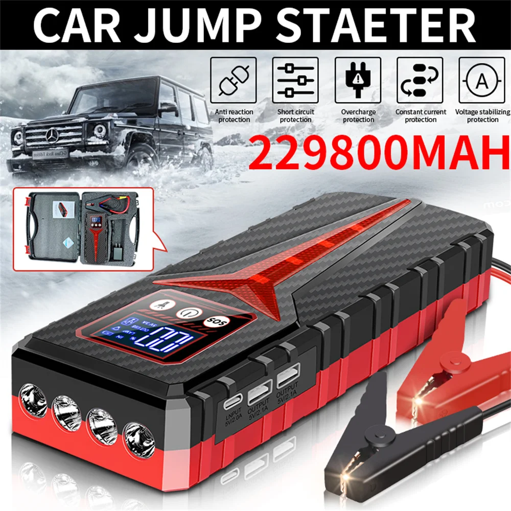 

Car Jump Starter 8000A Battery Charger 298000mAh Emergency Power Bank Booster for 12V Gasoline and Diesel Vehicles