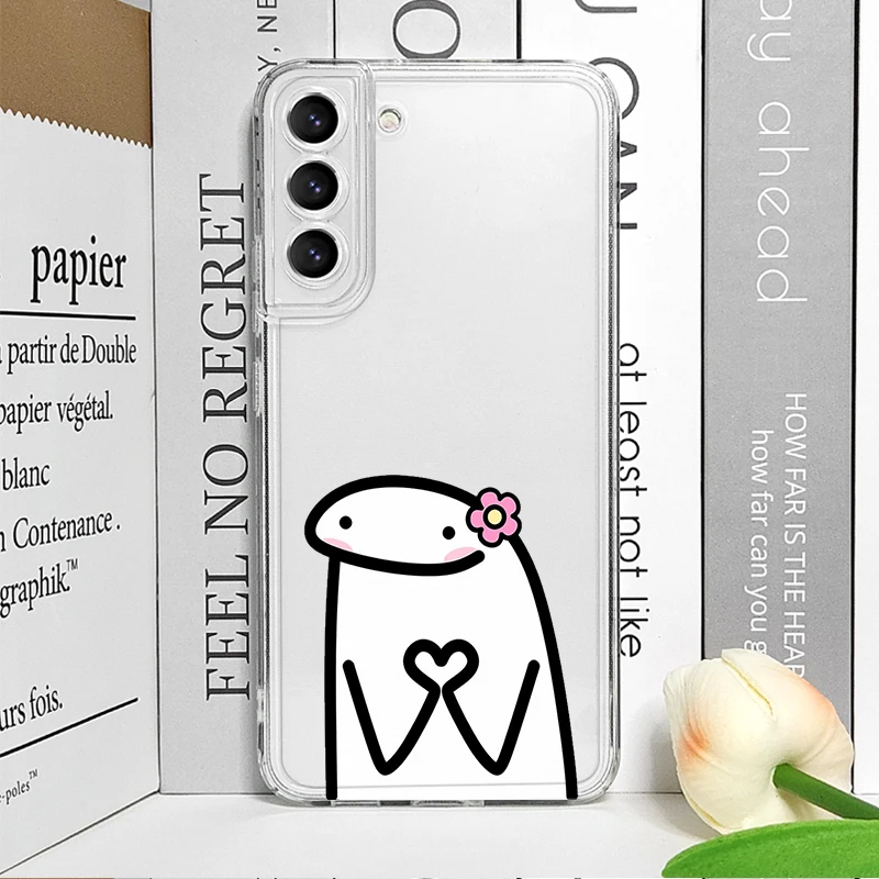 Flork Meme Transparent Soft Back Phone Case - Humorous Couple Design