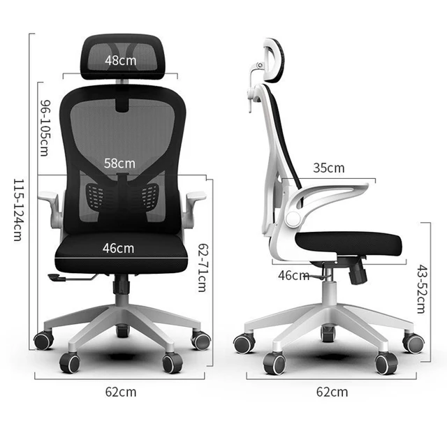 Chaise de jeu ergonomique inclinable, pivotante et réglable, confortable,  pour ordinateur et bureau - AliExpress