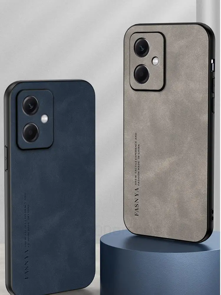 Capa de couro de pele de carneiro para xiaomi redmi note 12 pro plus 11 11s 10 5g redmi 10c 12c a1 poco x5 pro luxo amortecedor capa macia_voghion.com