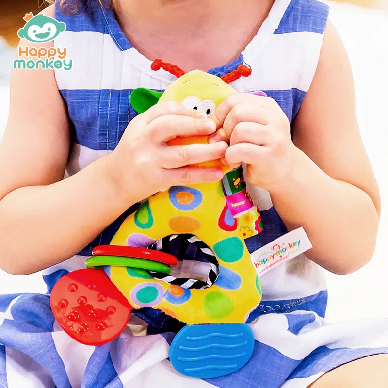 Baby Hand-held Toy Rattle Rattle Music Gum Can Bite Baby Grip Training