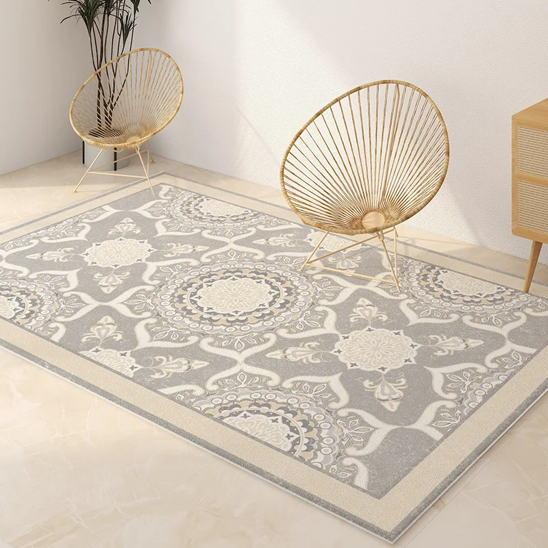 북유럽 스타일 플러시 카펫, 푹신하고 부드러운 휴대품 보관소 바닥 매트, 가정용 미끄럼 방지 러그, 럭셔리한 조명 러그, 침실용 러그 