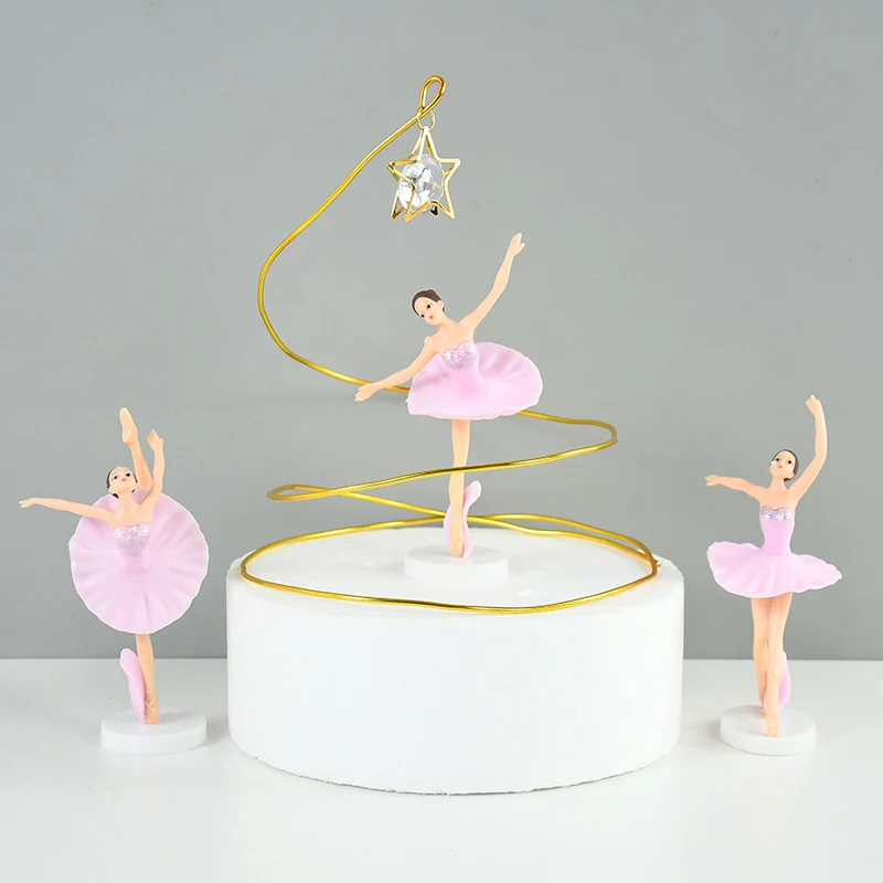 Ballerina Mädchen Kuchen Dekoration Tanzen Ballerina Mädchen Gefälligkeiten Geburtstag Kuchen Topper Hochzeit Geburtstag Party Dessert Backen Dekor – Detail 13