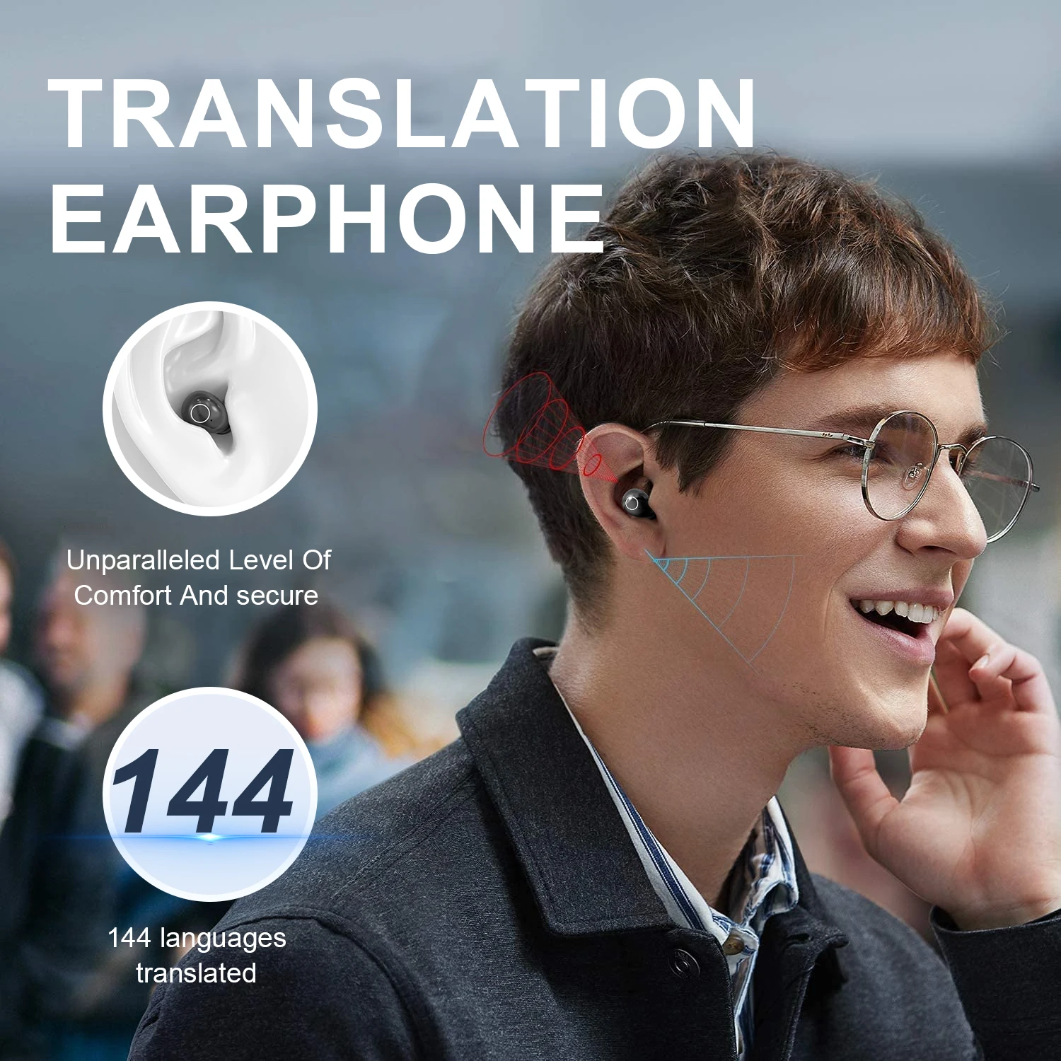 AI Real-Time Translation Earbuds Wireless Headphones Bluetooth Earphone Noise Reduction Headset For Xiaomi Redmi Small Earphones wireless earphones wireless earbuds bluetooth earphones wireless bluetooth earphones bluetooth headphones wireless bluetooth headphones wireless headset