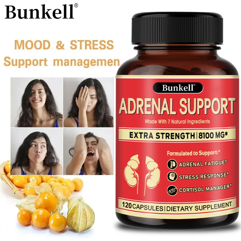 Premium Adrenal and Cortisol Health Supplement-Helps Relieve Mood and Stress, Boosts The Immune System Energy Production