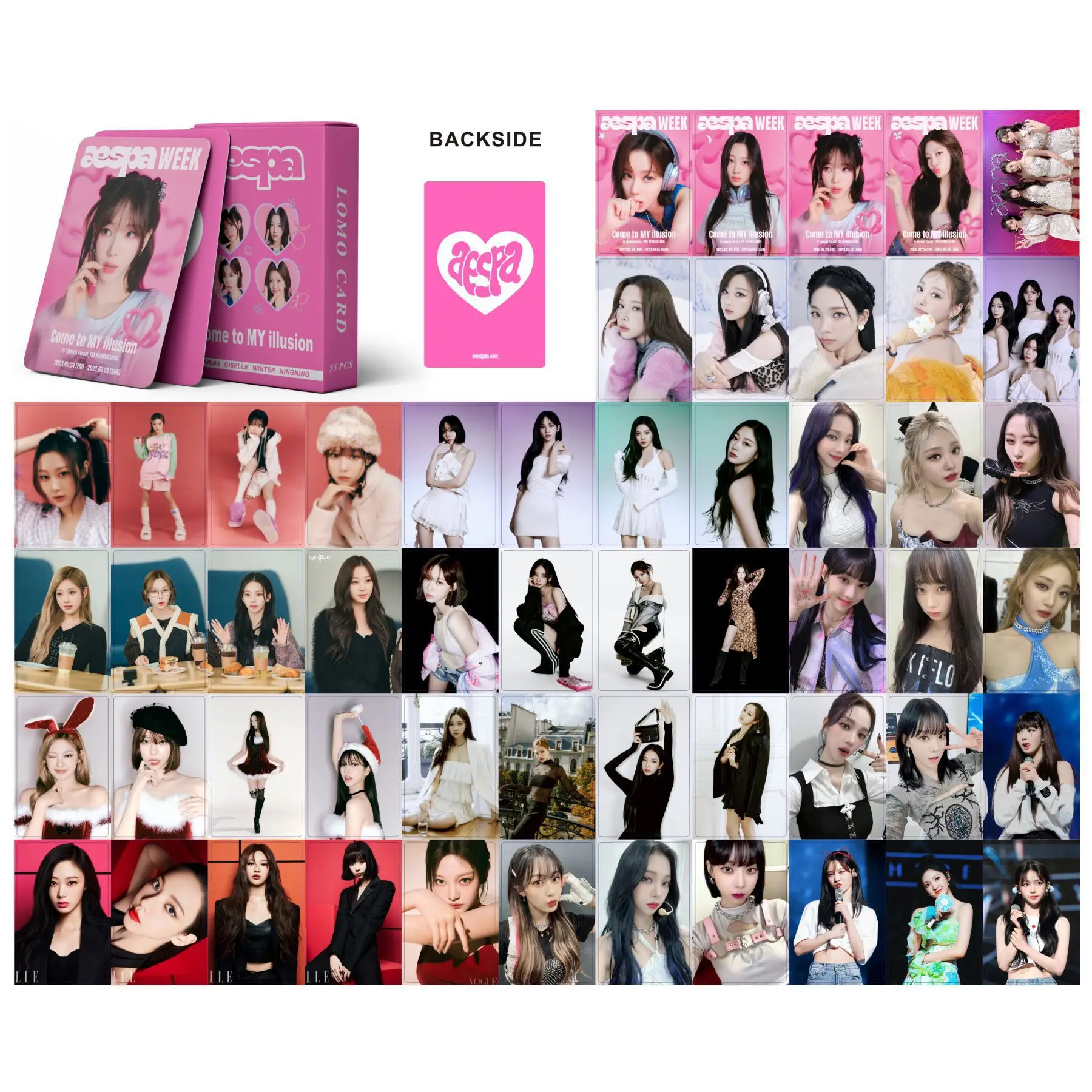 Kpop photo cards 55 Aespa Cards for Aespa Week Meet and Greet Event