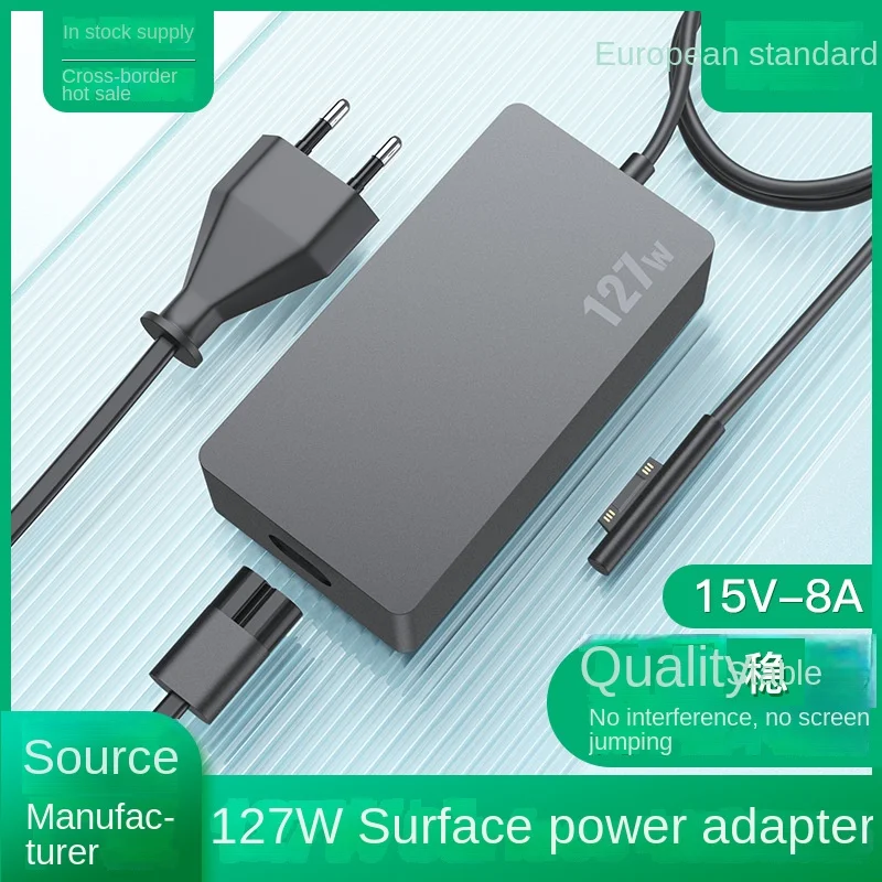 

127W 15V 8A Charger For Microsoft Surface Laptop Surface Book 3 2 Surface Go Surface Pro 6 7 Model 1932 with 5V 1.5A USB