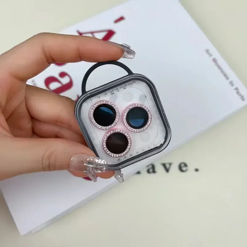 Glitter Diamond Camera Lens Protector - Premium Back Cover Lens Ring Glass