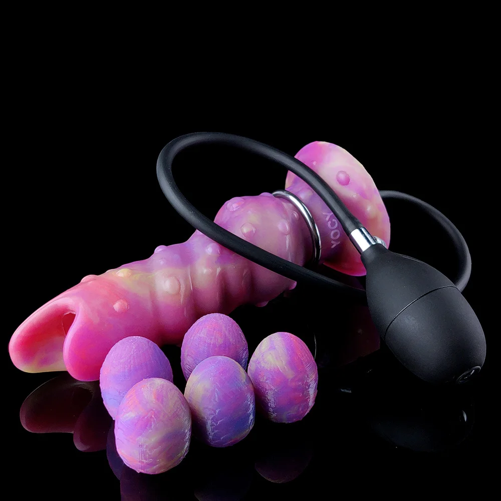 YOCY Fantasy Dog Anal Sex Ovipositor Toy Lay Eggs Luminous Dildo Alien Adult Knot Penis Masturbation For Man Women