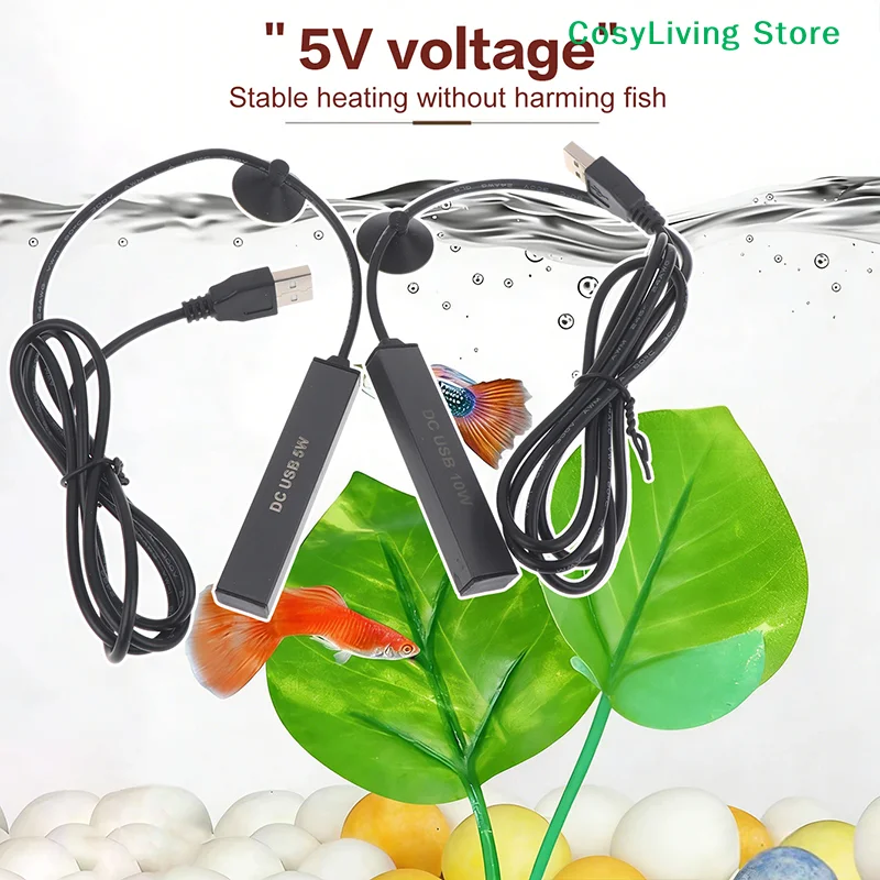 [CL]미니 5/10W USB 수족관 히터, 소형 어항 온도 조절기, 온도 조절 히터[CL]