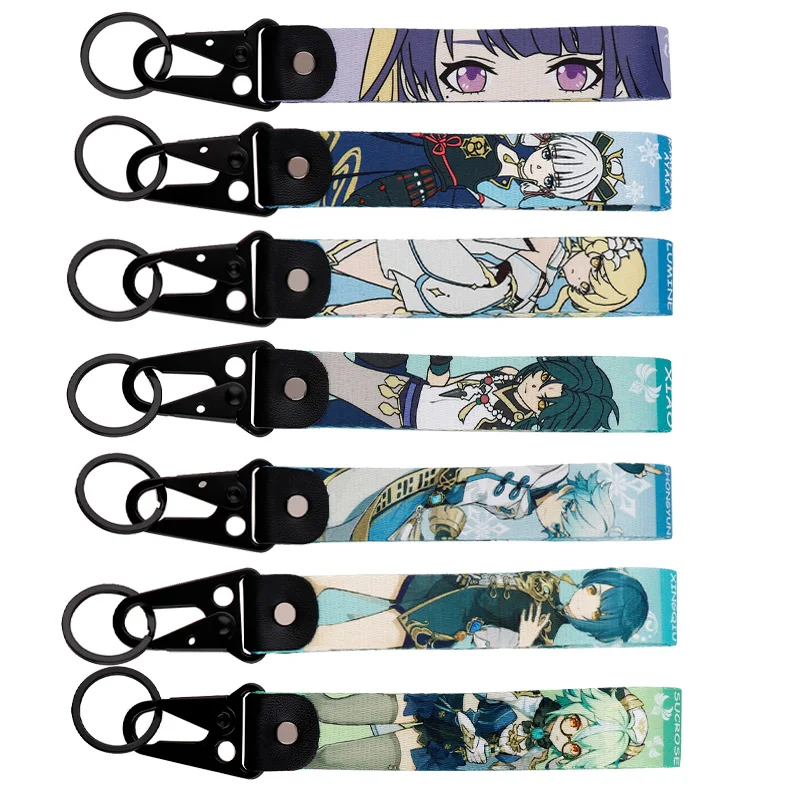 

Genshin Cute Keyring for Women Men Keys Holder Keychain for Motorcycles Cars Key Tag Jewelry Accessories For Friends Gifts