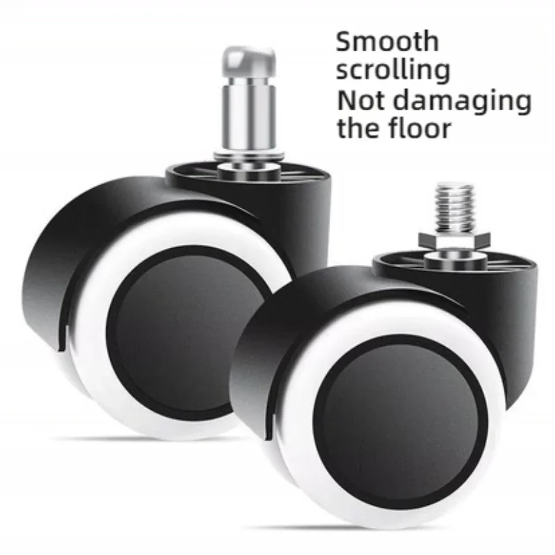 5Pcs Office Chair Wheel Caster 2" 50KG 360 Degree Mute Swivel Castor Furniture Feet Replacement Wheels Roller Rubber