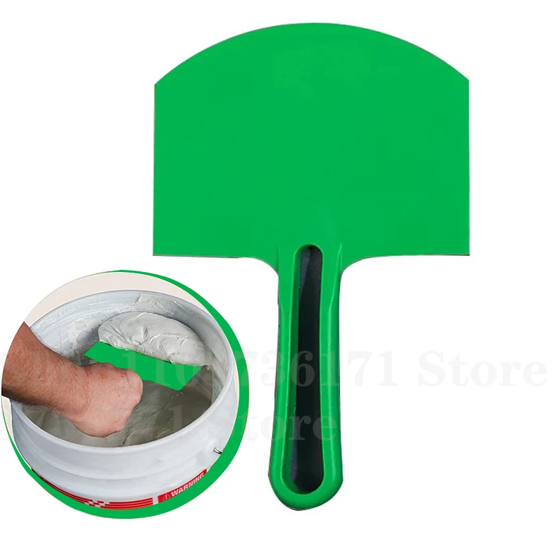 Curved Bucket Scoop Nylon Bucket Scraper for Drywall Mud Paint Construction Tools Scrapes Buckets Clean Putty Knife tools