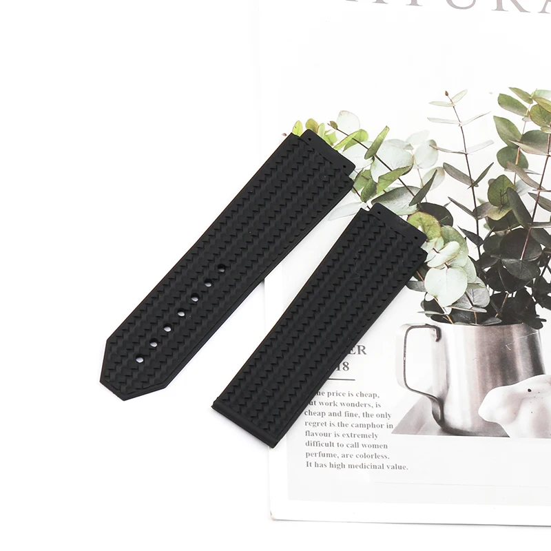 Accessori Per Orologi Per Hublot Hublot Big Bang Classic Fusion Series Cinturino Da Uomo In Silicone Convesso 25*19Mm