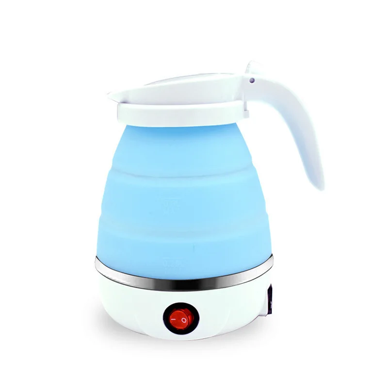 Portable Folding Electric Kettle Food Grade Silicone Single Switch Travel Boiling Water Electric Collapsible Thermos Heater 4