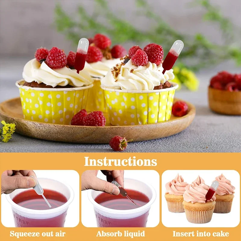 Mini Liquid Squeeze Droppers 4ml Disposable Jam Dropper For Cupcake Sauce Transfer Pipettes Droppers Stuffed Cake Dessert Tools disposable dropper