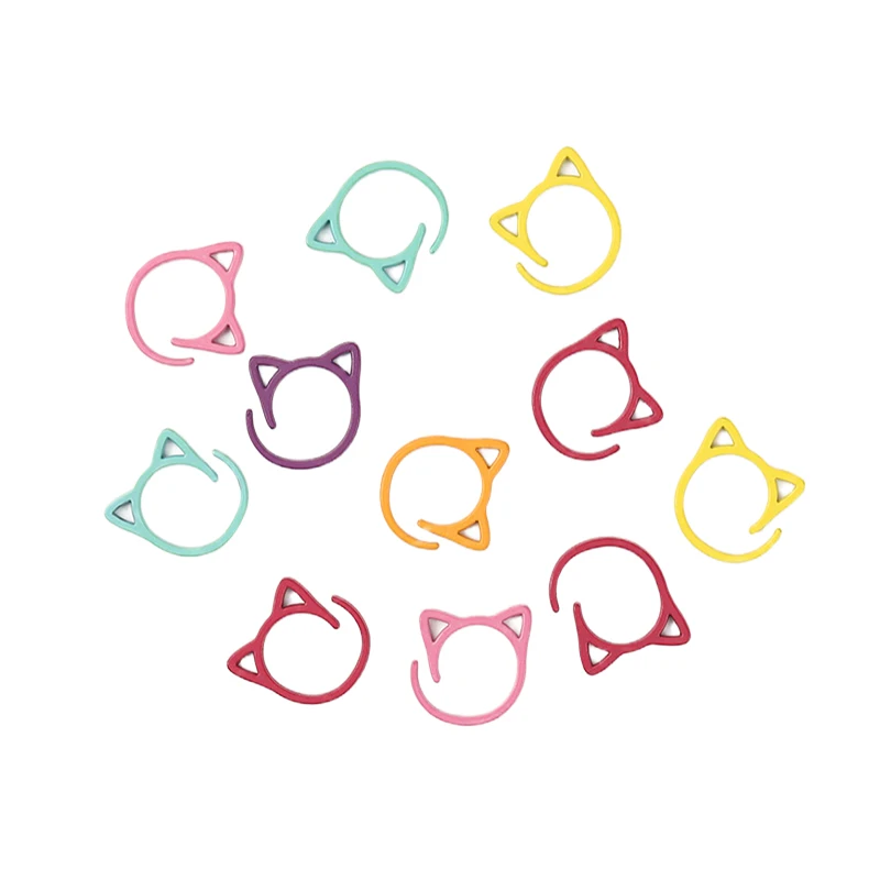 Metal Crochet Locking Stitch Markers Rings for Knitting