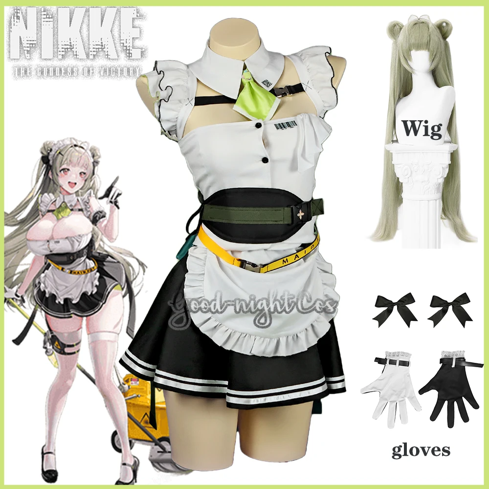 

Game NIKKE The Goddess of Victory Soda Cosplay Costumes Wig Headwear JK Skirt Uniform Lolita Girls Apron Halloween SSR Role Play