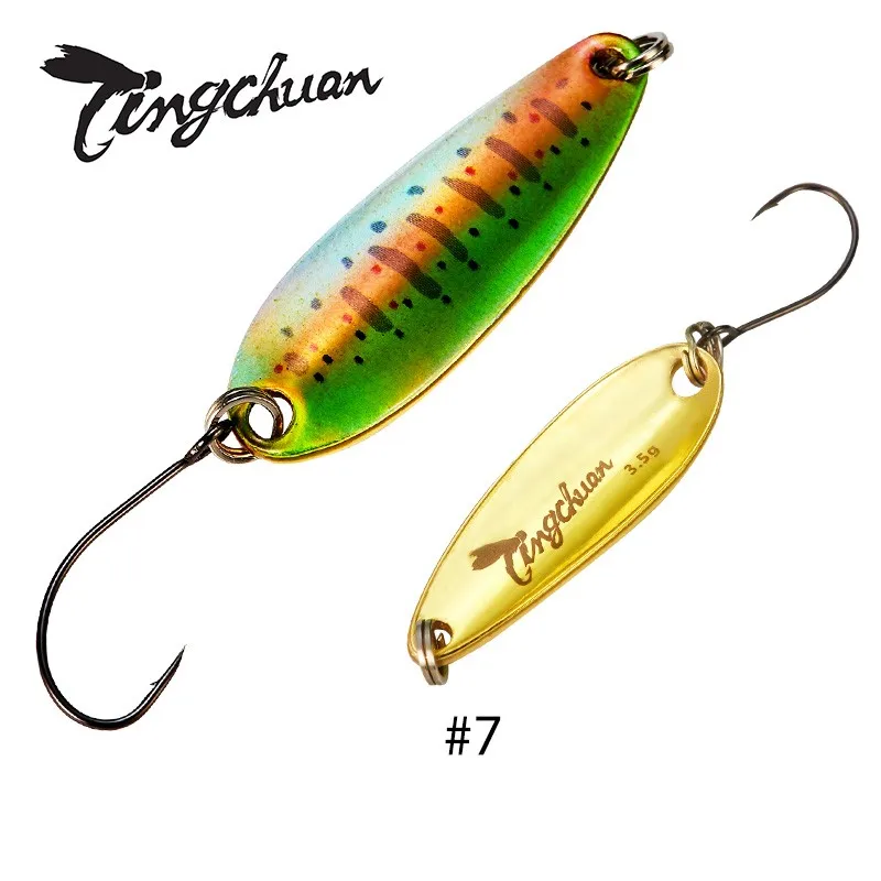 10 Cuillères De Pêche Métal Pailletées Avec Plume – 7g à 21g (neuves)
