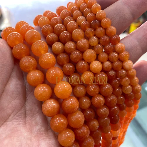 쥬얼리 제작용 천연석 비즈, 버마 옥, 수질라이트, 토르말린, 아파타이트, 산호, 쿤자이트, 가넷, DIY 팔찌 액세서리 4