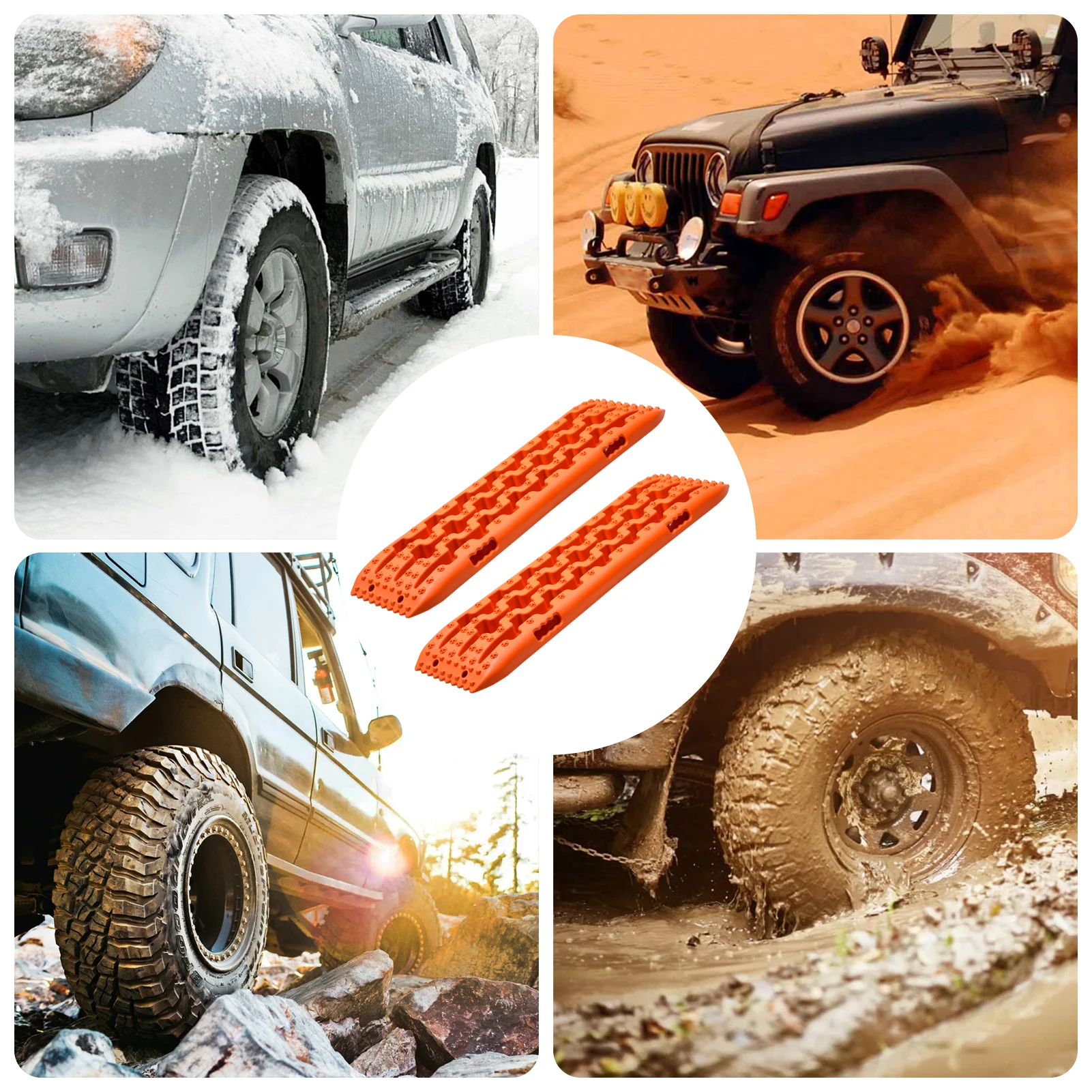 10T 2 Stück Traktionsbretter, Offroad-Bergungstrassen für Schlamm, Sand, Schnee, Reifen-Traktionsleiter für LKWs, SUVs, Jeeps & Wohnmobile – Detail 34