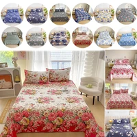 Bed Sheet Full Sets Flower Printed Flat Bed Sheets Sabanas Cama Individual Single/Queen/King Bedsheets for Double Bed Top Sheet 1