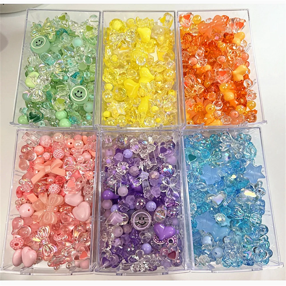 혼합 스타일 아크릴 활 꽃 비즈, DIY 핸드메이드 전화 체인 팔찌 목걸이, 쥬얼리 제작 액세서리 공예, 20 개