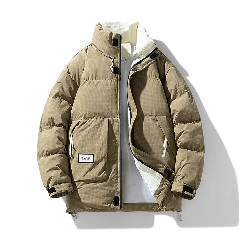 

Men's winter thickened stand-up collar cargo cotton-padded jacket retro everything loose cotton-padded jacket