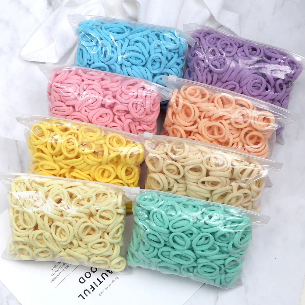 30/50/100 Stück Mulitcolor kleine Haarbänder 3 cm elastisches Haargummi Seil für Mädchen Baby Kinder Stirnband Haarschmuck Geschenk Scrunchies – Detail 4