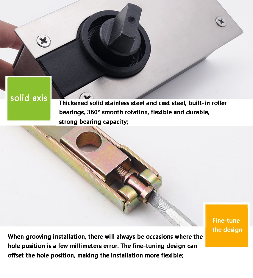 Lot De 2 Charnières Rotatives à Pivot De Porte, Pivot De