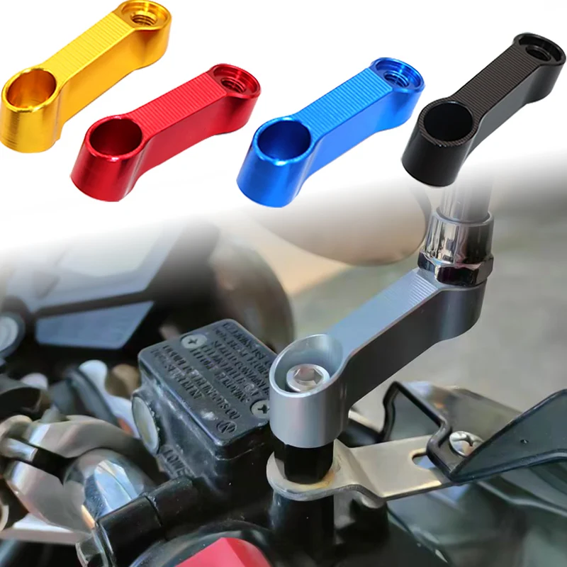 Motorcycle Mirrors Rearview Extension Riser Extend Adapter Mirror Extender Adapters Riser Supplies Rear View Mirrors Extend Base