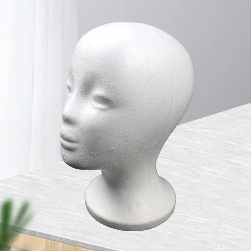 Useful Foam Mannequin Head Model Artificial Female Model Head Easy-using Wig Display Stand Smell-less