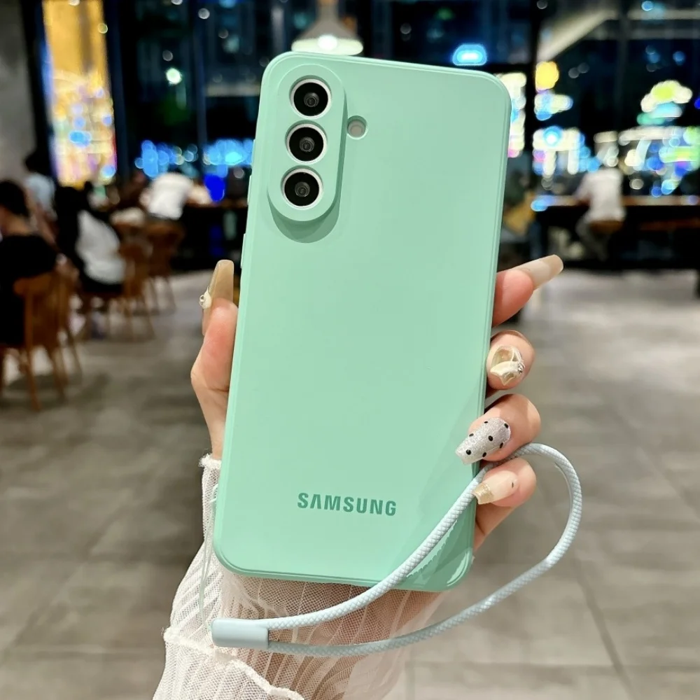 Elegant Shockproof Liquid Silicone Phone Case - Compatible with Samsung Galaxy 5G Models