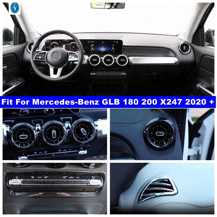 

Dashboard Middle / Side AC Air Conditioning Vents Decoration Ring Cover Trim Fit For Mercedes-Benz GLB 180 200 X247 2020 - 2023