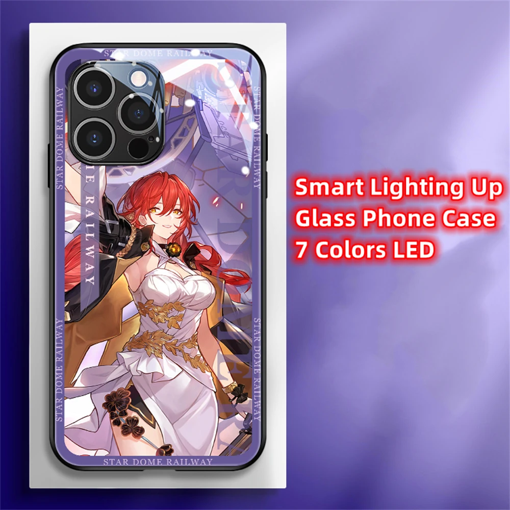 Beliebte Honkai Game LED-Leuchthülle für iPhone Air 17 16 E 15 14 13 12 11 Pro Max Plus X XS XR SE Mini 6 7 8 – Detail 12