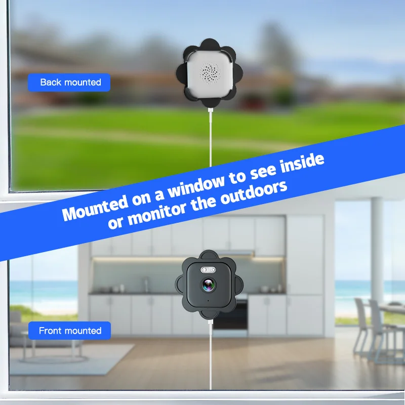 SZSINOCAM 2.4Ghz WiFi IP Camera Indoor Magnetic Window Security Camera Mini Stick-on Glass Surveillance 5