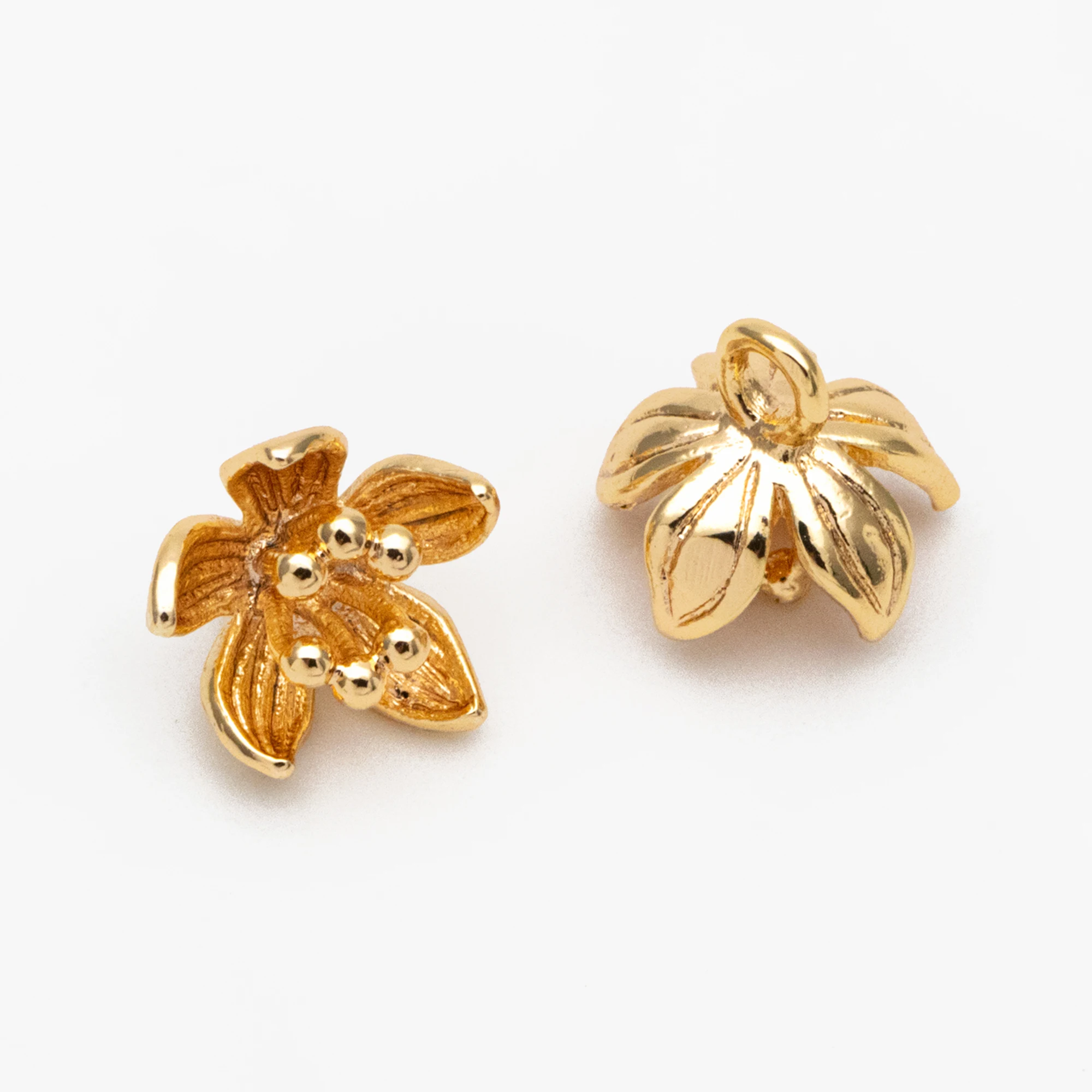 

10 шт Цветочные Подвески 8x9 мм, латунные покрытые 18-каратным настоящим золотом, Цветочные Подвески для сережек, искусственные товары (стандартные)