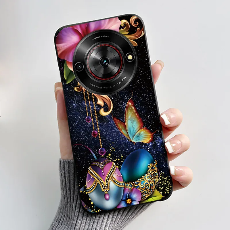 Aesthetic Cute Cat Fashion Shockproof Black Matte Soft TPU Phone Case
