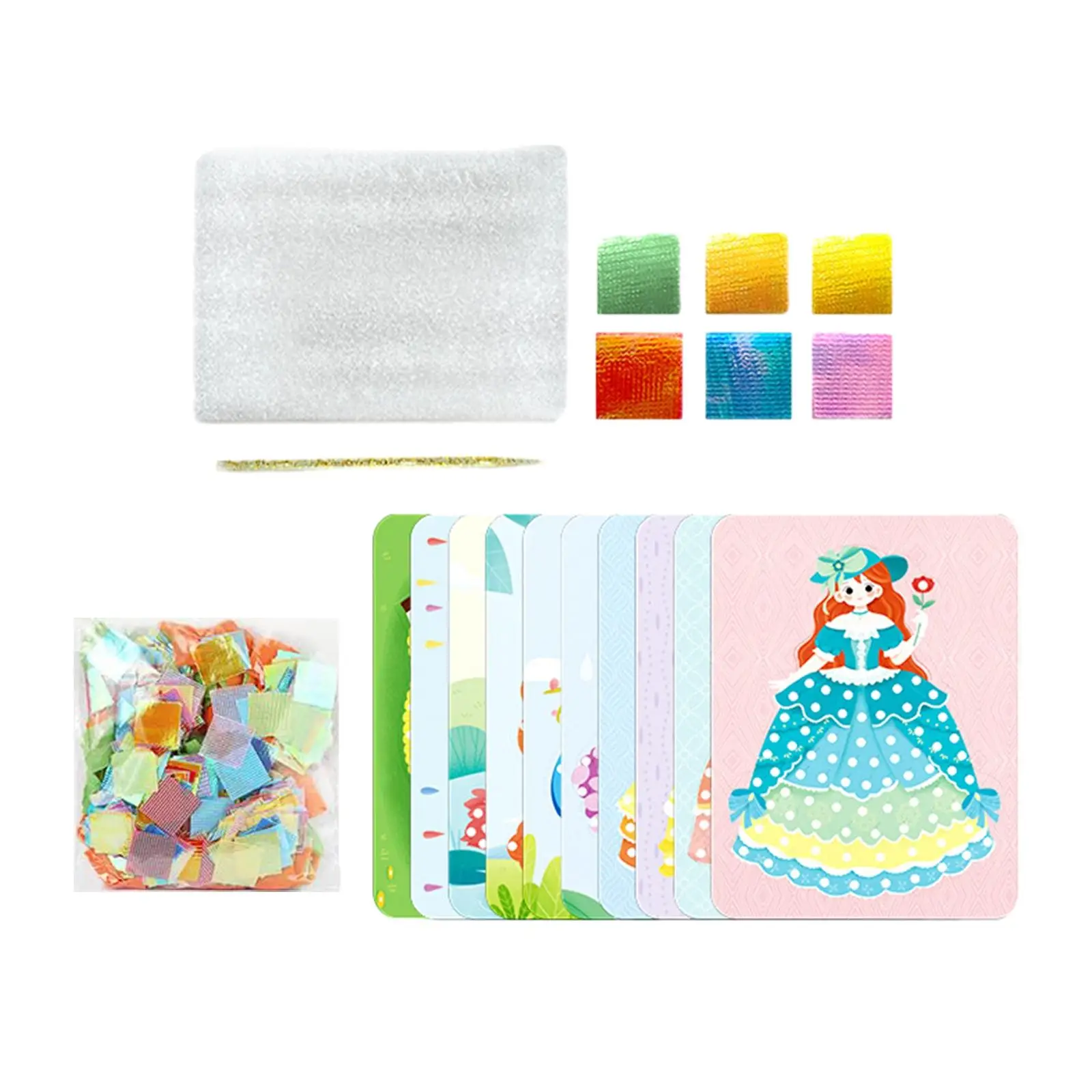 

Princess Dress up Activity Book DIY Puzzle Puncture Painting for Holiday